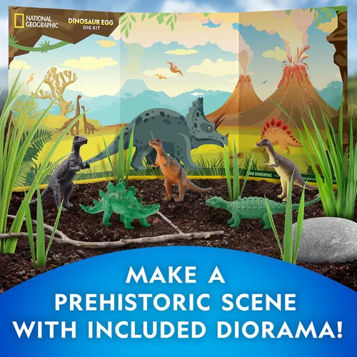 Miniatura 5 de National Geographic - Kit de excavación de dinosaurios – 12 ladrillos de excavación en forma de dinosaurio con figuras de dinosaurio