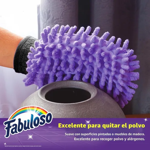 Miniatura 2 de Guante de limpieza de microfibra Fabuloso, morado, talla única - Libre de pelusas, sin arañazos para superficies y muebles - Paño de mano sin polvo