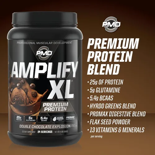 Miniatura 6 de PMD Sports Amplify XL Premium Suplemento de proteína de suero Hydro Greens Blend - Matriz de proteína de glutamina y suero con superalimento