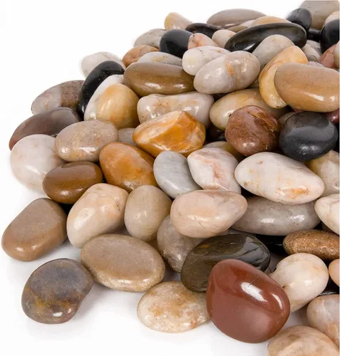 Miniatura 11 de GASPRO Rocas de río naturales de 8 libras para paisajismo, rocas decorativas para plantas en macetas y acuarios, piedras de río pulidas