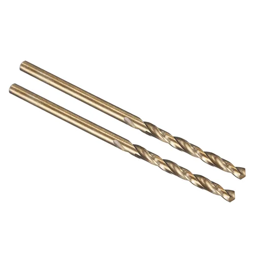 Miniatura 47 de PATIKIL Broca Jobber de 0.039 in, vástago recto M35 cobalto 5% acero de alta velocidad 135° acabado dorado para metal duro de acero inoxidable - 2