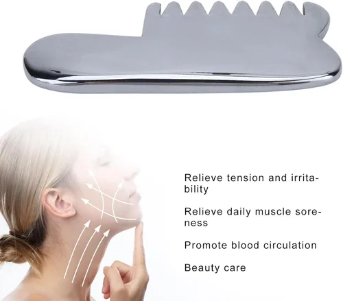 Miniatura 2 de Peine de Terahercios, Gua Sha Terahertz Peine, Masaje Peine Terahercios, Peine de Piedra Terahercios para SPA Acupuntura, Peine de peluquería