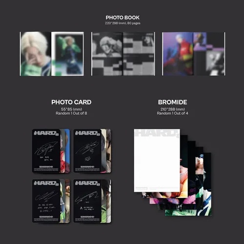 Miniatura 3 de SHINEE - 8th Album [Hard] (DREAMER Ver.) Cover + CD-R + Photo Book + Photo Card + Bromide + Poster + 4 Hologram Photocards