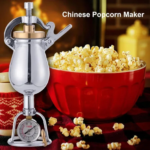 Miniatura 3 de Chinese Popcorn Cannon, High Pressure Popcorn Maker, Hand Puffed Rice Maker Popcorn Popper, Stovetop Maquina Palomitas Maiz(500ml)