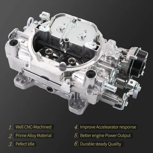 Miniatura 3 de Repuesto de carburador 1403 para válvula de aire de orificio cuadrado de 4 barriles 500CFM, estrangulador eléctrico secundario compatible con Ch.evy