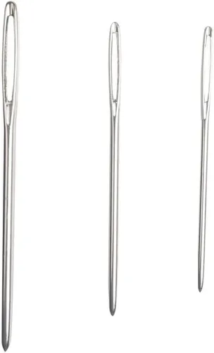 Miniatura 5 de Hekisn - Agujas romas de ojo grande, agujas de tejer de hilo de acero inoxidable, agujas de coser, agujas de tejer para manualidades, agujas