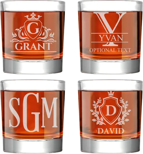 Miniatura 16 de Vaso de whisky personalizado grabado con tu texto personalizado, vaso de bourbon grabado de 12 onzas para cócteles, regalo personalizado para Gafas