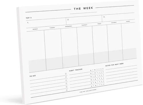 Miniatura 11 de Bliss Collections Bloc de planificación diaria, cuaderno de lista de tareas – Hermoso – Bloc de notas de hojas desprendibles sin fecha – Calendario