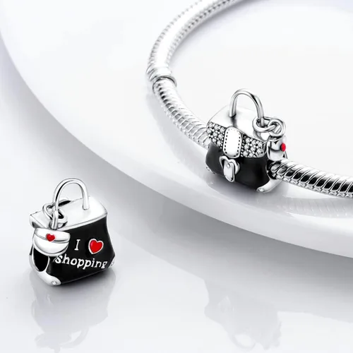 Miniatura 3 de Parmuz 925 Sterling Silver Charm for Bracelets Dog Evil Eye Travel Love Mom Dangle Charms for European Bracelets Necklace Pendant Beads Jewelry Gift