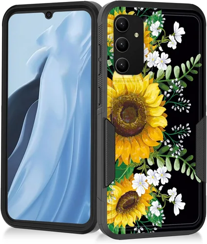 Miniatura 87 de Funda para Galaxy A14 5G, resistente de doble capa híbrida de policarbonato duro, goma suave, a prueba de golpes, funda protectora resistente