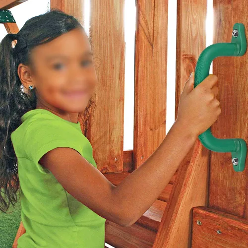 Miniatura 2 de Dolibest Juego de 8 asas de seguridad para parque infantil, juego de columpios de mano de seguridad para niños, marco de escalada, casa