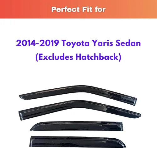 Miniatura 567 de KPY Visor de ventana compatible con Kia Soul 2009-2013, Protector contra lluvia de 4 unidades, deflectores de ventilación de ventana lateral