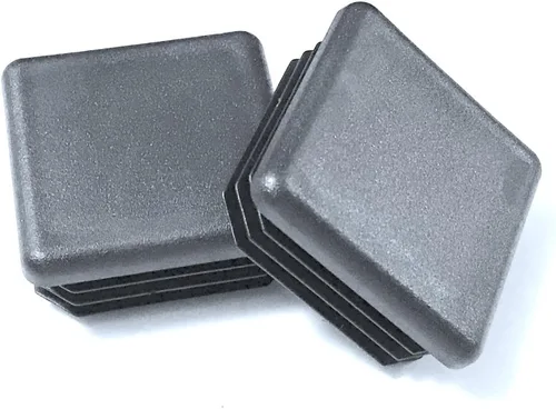 Miniatura 8 de Paquete de 10: (0.5 pulgadas (1/2 pulgadas), calibre 14-20, tapón cuadrado de plástico negro, tapa de extremo de tubo, insertos deslizantes