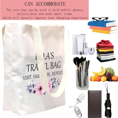 Miniatura 4 de POFULL Bolsa de viaje Lola - Regalo de cumpleaños, visita, abrazo, repetición de estropeo, bolsa de cosméticos, Bolso tote de viaje de Lola, Grande