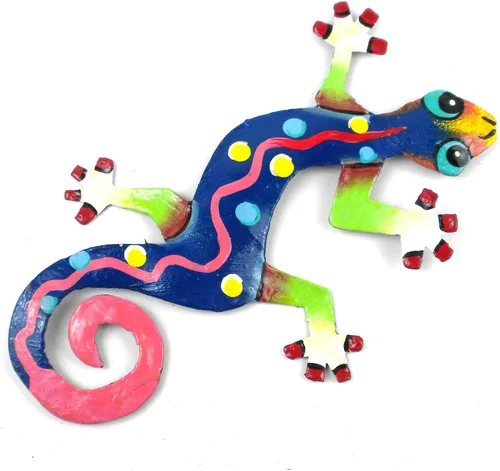 Miniatura 8 de Placa, modelo Gecko, de metal reciclado para la pared, Metal, 8 pulgadas Florida