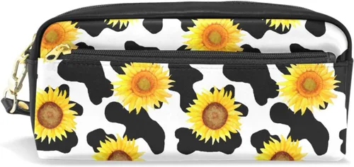 Miniatura 11 de Estuche portátil de gran capacidad con diseño floral de frutas de fresa, bolsa de maquillaje de piel sintética, organizador de maquillaje con asa