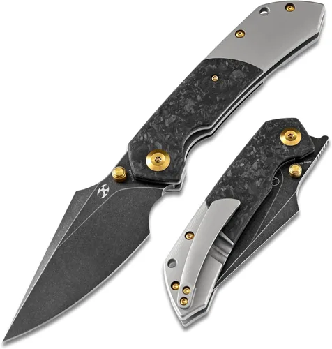 KANSEPT Fenrir - Cuchillos plegables de bolsillo para hombres y mujeres EDC cuchillos plegables de campamento de 3.48 pulgadas CPM-S35VN hoja de