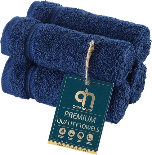 Miniatura 44 de Juego de 4 toallas de baño, 100% algodón turco prémium, toallas turcas de alta calidad para baño, de secado rápido, suaves y absorbentes, incluye 4