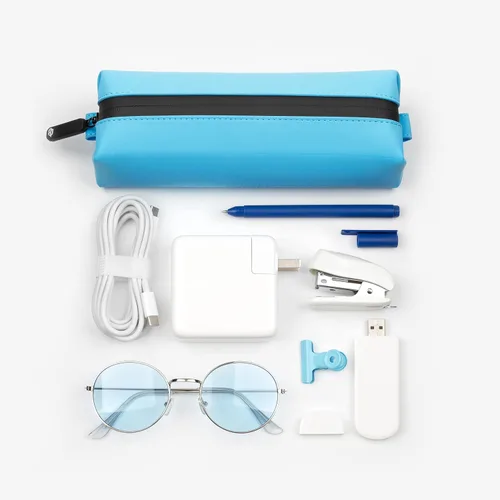 Miniatura 4 de Comfyable Pequeño neceser delgado mini cepillo de dientes, bolso del kit de Dopp, PU
