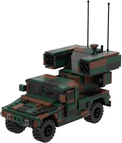 Miniatura 8 de Kit de construcción de vehículos blindados M998A1 de Karoyd Technic, juego de bloques de construcción de la serie militar blindada (355 piezas)