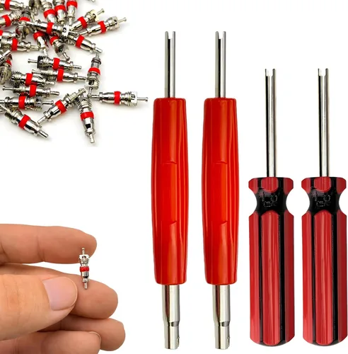 Juego de 104 herramientas de extracción de núcleo de válvula, seguro TPMS premium, 100 núcleos de válvula de neumáticos, núcleos de válvula Schrader