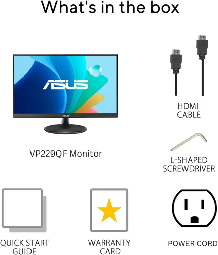 Miniatura 10 de ASUS Monitor de cuidado ocular de 22" (VP229QF) - 100Hz, IPS, Full HD, 99% sRGB, sin marco, sincronización adaptativa, DisplayPort, HDMI, luz azul