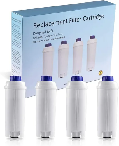Filtro de agua para Delonghi DLSC002, Delongie Cartucho de filtro de agua activo de carbono suavizante, compatible con Delongie ECAM, Esam, ETAM,