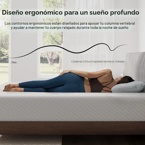 Miniatura 3 de Novilla - Colchón de tamaño matrimonial, de 10 pulgadas de espuma viscoelástica para soporte equilibrado y alivio de presión, comodidad refrescante