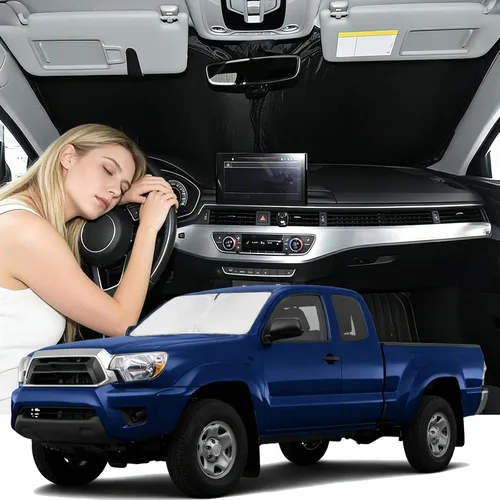 Miniatura 80 de para Dodge RAM 1500 2019-2024 2025 2026 Parasol Parasol para Parabrisas Cubierta - 4 Capas Parasol para Ventana Delantera para RAM1500 2Puertas