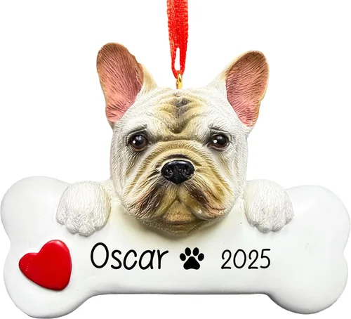 Miniatura 15 de Adorno de Navidad personalizado Beagle 2026 Raza de perro con hueso y corazón decoración de árbol de Navidad – Regalo único de recuerdo de Navidad