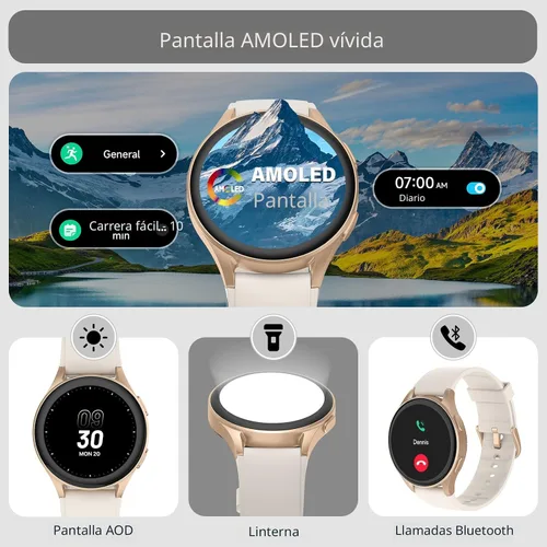 Miniatura 7 de Reloj inteligente, Alexa incorporado, GPS, VO2 Max, HRV, oxígeno en sangre, monitoreo del sueño, salud de la mujer, recordatorios personalizados