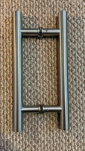 Belle 10425 - Manijas modernas de acero inoxidable de grado 304 para puertas correderas de entrada y tienda, manijas de puerta delantera, manijas de