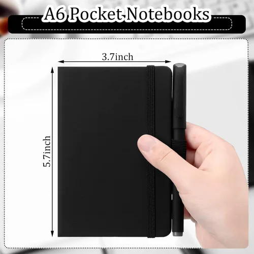Miniatura 2 de Laumoi 36 juegos de cuadernos de bolsillo con bolígrafos, tamaño A6, lindo cuaderno pequeño con líneas, mini bloc de notas, tapa dura, cuadernos