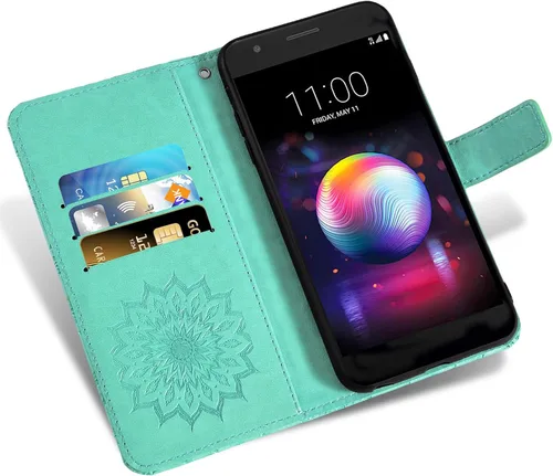 Miniatura 3 de Funda de teléfono para LG K30 2018 5.3/Premier Pro LTE/Phoenix Plus/Harmony 2/K10/Xpression Wallet con protector de pantalla de vidrio templado Flip