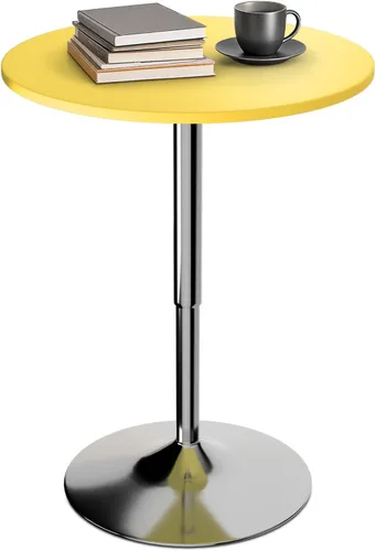 Miniatura 9 de Athena Collection Mesa redonda de bar de 27.5 a 36 pulgadas de altura ajustable, mesa de cóctel de altura de barra con base de metal giratoria, mesa