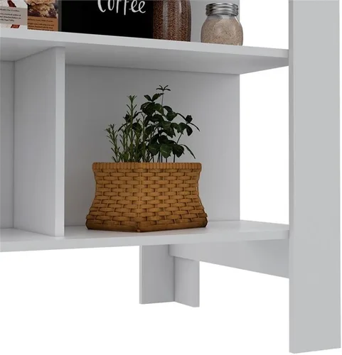 Miniatura 10 de Tuhome Furniture Cala - Islas de cocina de madera de ingeniería moderna con mesa grande y 3 estantes de almacenamiento, fácil montaje, en acabado