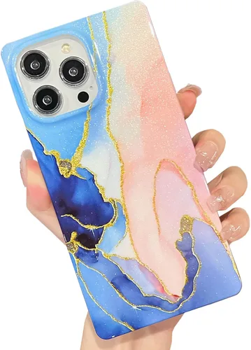 Miniatura 15 de Elegante Funda con Concha de Madre Perla para Niña Compatible con iPhone 14 de 6.1 Pulgadas, Funda Rectángulo con Borde, Elegante y delgada
