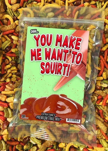 Miniatura 3 de You Make Me Want to Squirt - Trail Mix - Regalo de broma con temática de ketchup - Regalos para los amantes del ketchup - Regalo para esposos que