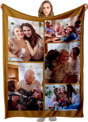 Miniatura 16 de Manta personalizada con imagen, manta de fotos personalizada, manta personalizada, regalos personalizados para novio, novia, mamá