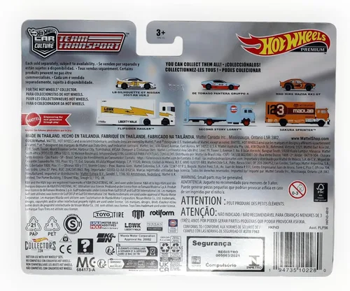 Miniatura 2 de Mattel Hot Wheels Equipo Transporte De Tomaso Pantera Gruppo 4 Segunda Historia Lorry, Azul #57 [Golfo]
