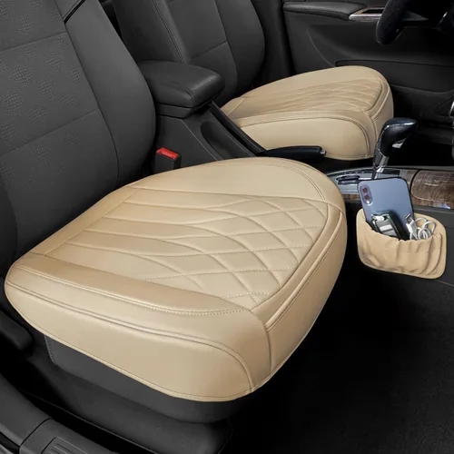 Miniatura 12 de 1 paquete de funda de cuero para asiento delantero de coche, funda inferior de asiento de coche, protectores de asiento de conductor antideslizantes