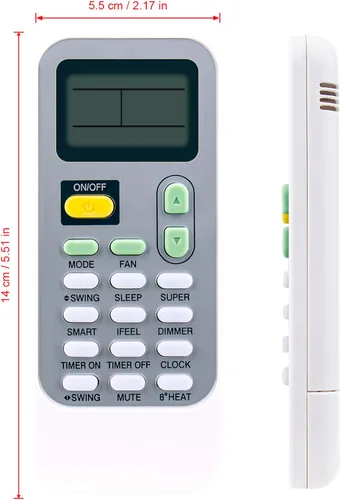 Miniatura 2 de Reemplazo de unidad de CA a control remoto compatible con aire acondicionado Hessaire sin conductos Mini Split AC H12HP2A H12E1 H18E2 H12HP1A H18HP2A