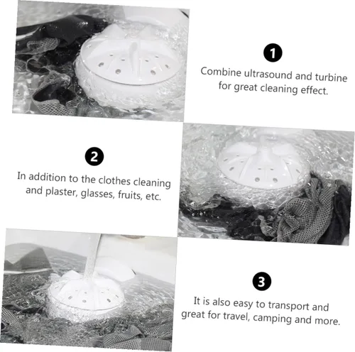 Miniatura 6 de KOMBIUDA Portable Mini Ultrasonic Washer with USB Remote High-Speed Rotation Washing Machine for Travel Hand-wash Simulation for Delicates Automatic