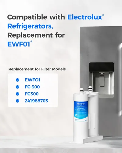 Miniatura 3 de Waterdrop Repuesto para filtro de agua para refrigerador EWF01®, FC-300, FC300, EFF-6018A, 241988703, 3 filtros (el paquete puede variar)