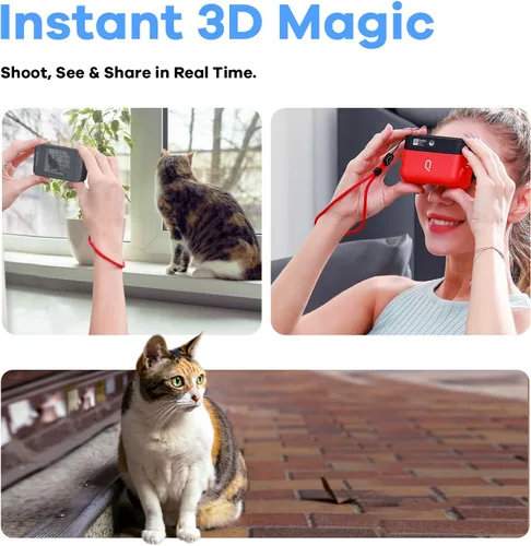 Miniatura 3 de KanDao QooCam EGO - Cámara 3D VR con Visor Integrado, Fotos de 24MP/8K Videos de 4K 60FPS con Visualización Instantánea 3D Estereoscópica, Negro