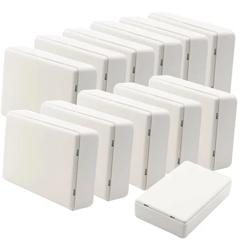 Miniatura 30 de Zulkit 12 cajas de proyecto de plástico ABS para proyectos eléctricos, caja de conexiones pequeña, color blanco, 2.17 x 1.28 x 0.79 pulgadas
