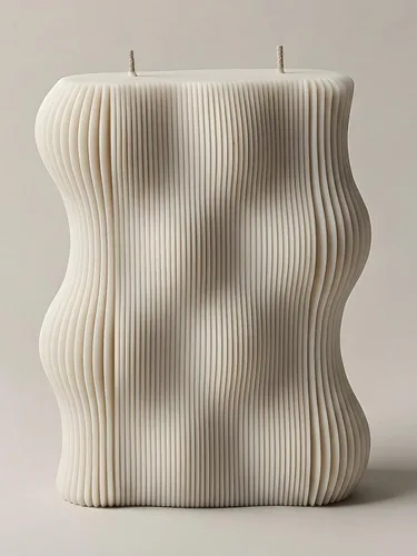 Miniatura 6 de LAWA - Vela ondulada – Vela perfumada de cera de soja, elegante vela estética, regalo de inauguración de la casa, idea de decoración del hogar