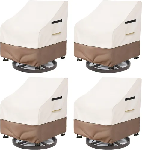 Miniatura 16 de Fundas para Muebles de Exterior Impermeables Funda para Sofá de Exterior de 3 Plazas, 79 pulgadas de ancho x 38 pulgadas de profundidad x 35 2-Beige