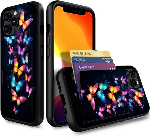 Miniatura 21 de Funda para iPhone Air, funda tipo cartera con ranura para tarjeta oculta, a prueba de golpes, TPU y PC, funda protectora de doble capa para iPhone