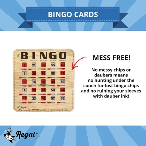 Miniatura 6 de Regal Bingo - Tarjetas de bingo a granel con ventanas deslizantes, tarjetas de juego de bingo reutilizables para adultos en grupos grandes, paquete